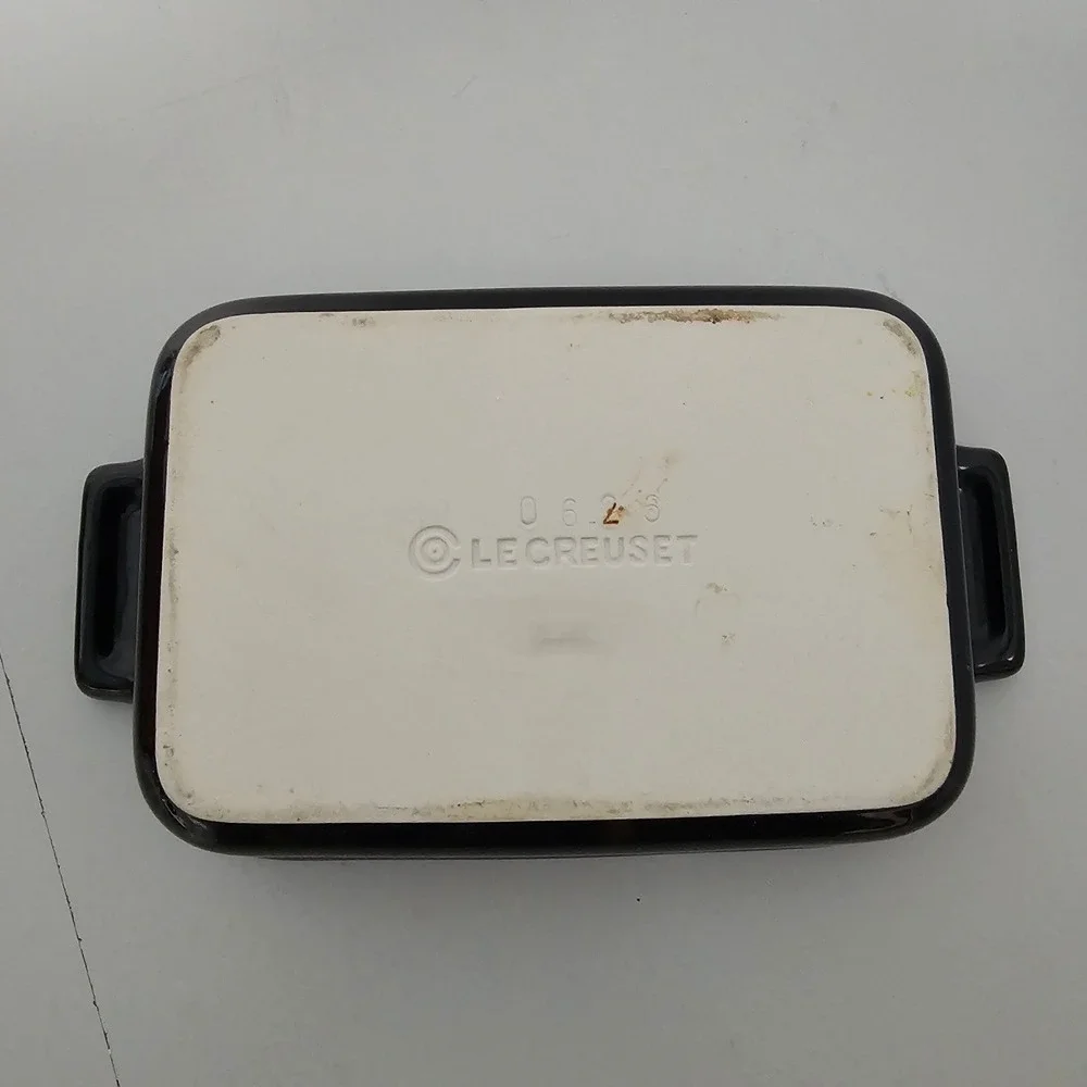 Le Creuset Stoneware Casserole Dish‎ Rectangular Baking Small Black 5x7 Cooking